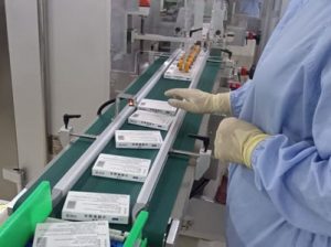 Dây chuyền kết hợp với ép vỉ, đóng hộp và đóng màng co
